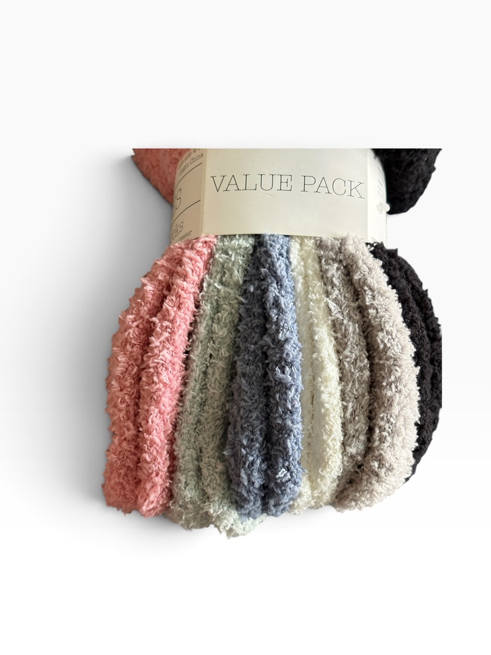 Cozies Low Cut Fuzzy Socks 6 Pairs NEW Pink Blue Black Target - Picture 3 of 6